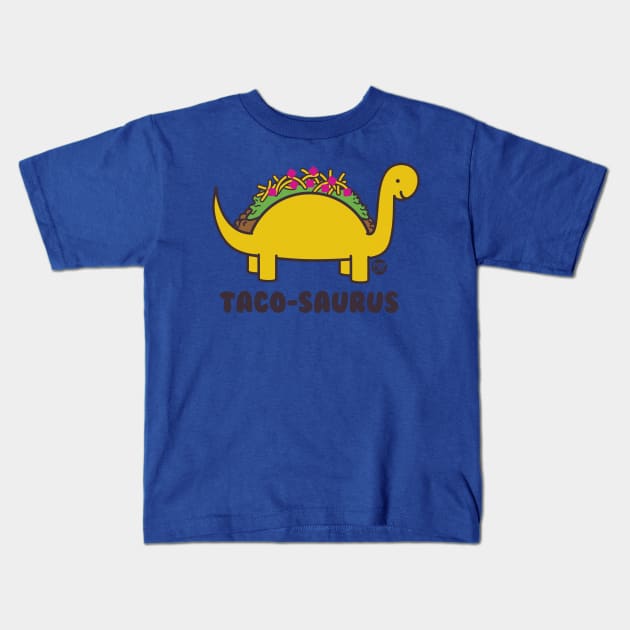 TACO SAURUS Kids T-Shirt by toddgoldmanart